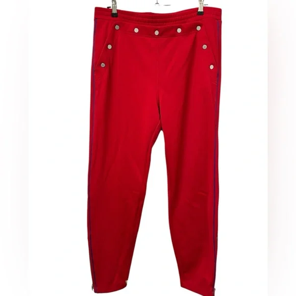 Rag & Bone Naval Track Pant, True Red with Blue Side Stripes – Size L - Picture 5 of 15